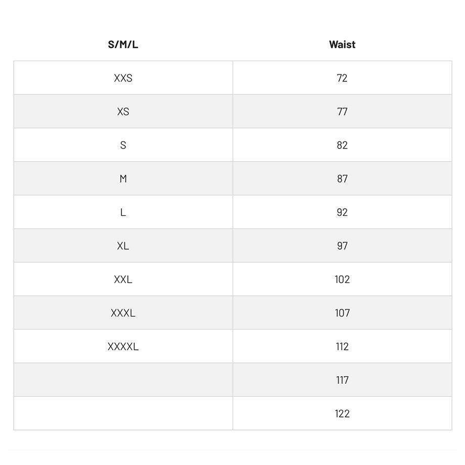 Mens jeans fit guide chart.